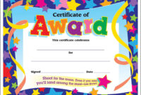 Certificate Template For Kids Free Certificate Templates pertaining to Certificate Of Achievement Template For Kids