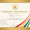 Certificate Template In Football Sport Color Stripe Theme With.. Intended For Football Certificate Template