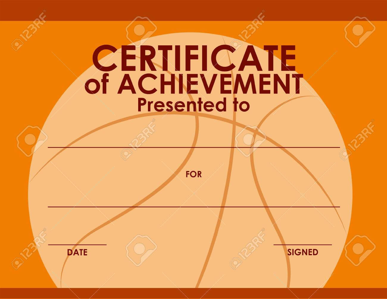 Certificate Template With Basketball Background Illustration Within Basketball Certificate Template