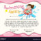 Certificate Template With Girl Swimming With Swimming Certificate Templates Free