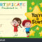 Certificate Template With Kids And Stars Illustration Pertaining To Star Certificate Templates Free