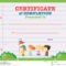 Certificate Template With Kids Walking In The Park Stock With Walking Certificate Templates
