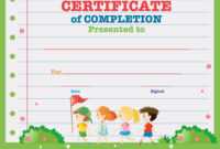 Certificate Template With Kids Walking In The Park with regard to Walking Certificate Templates