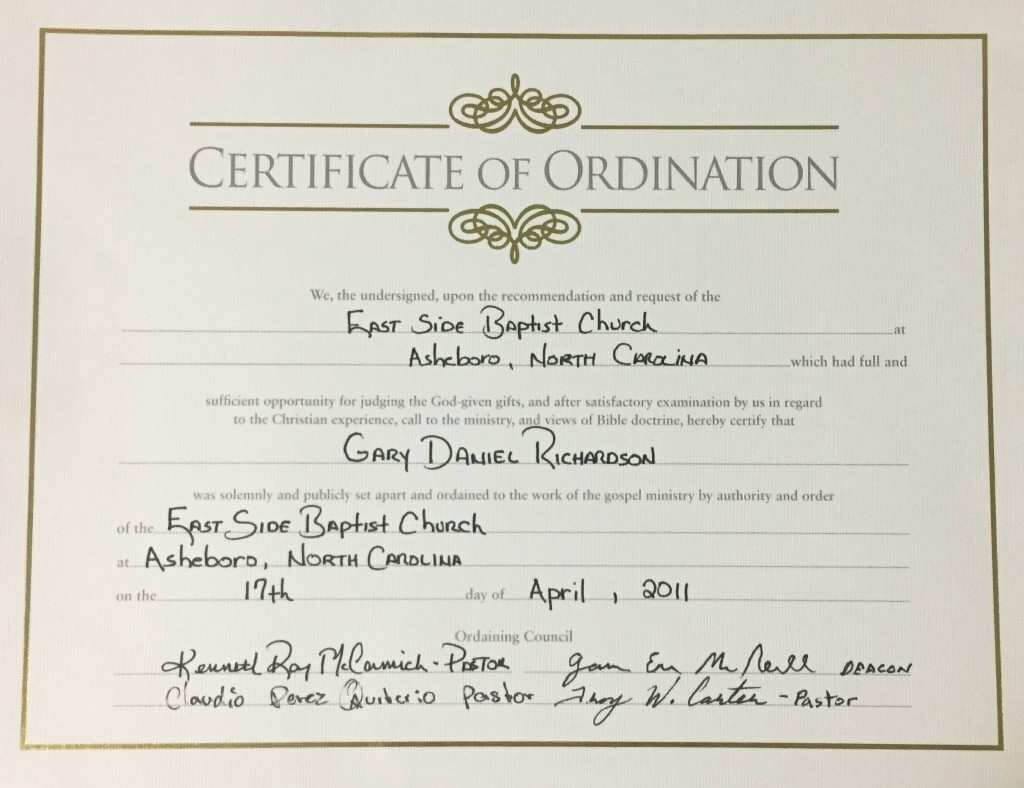 Certificate Templates: Certificate Of Ordination Pastoral Within Certificate Of Ordination Template