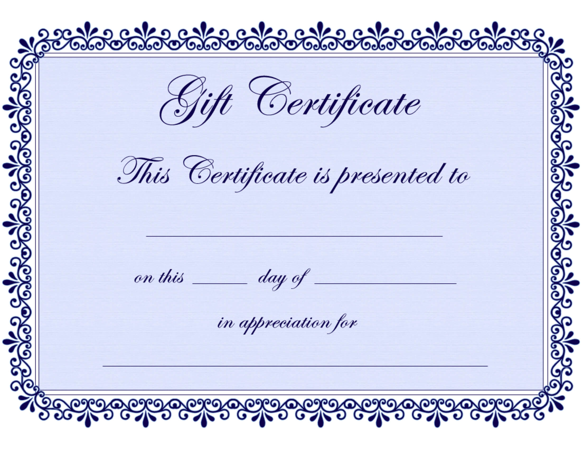 Certificate Templates | Gift Certificate Template Free – Pdf Intended For Present Certificate Templates