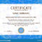 Certificate Vector Template. Formal Secured Blue Border Throughout Officer Promotion Certificate Template