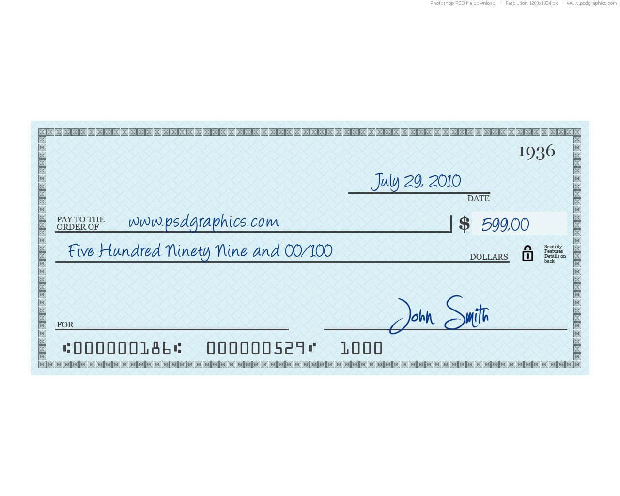Check Template – Forza.mbiconsultingltd Regarding Large Blank Cheque Template