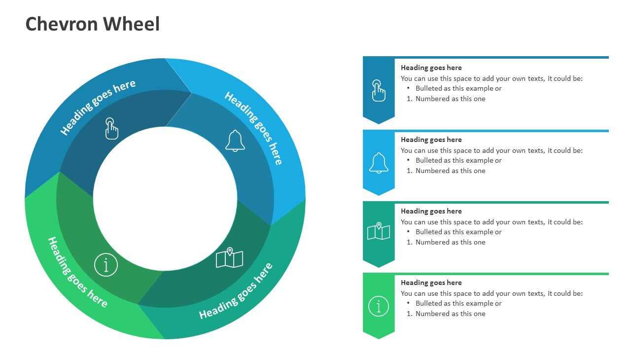 Chevron Wheel Diagram Within Powerpoint Chevron Template