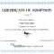 Child Adoption Certificate Template | Sample Resume For With Regard To Adoption Certificate Template