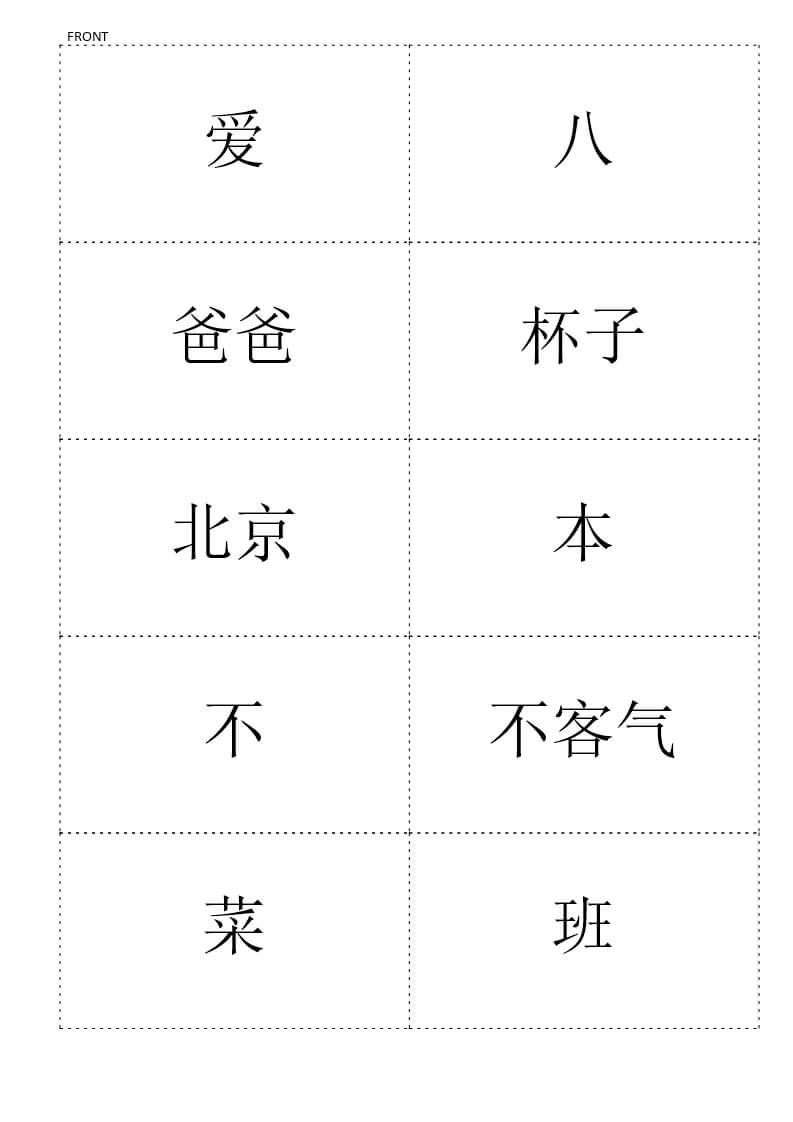 Chinese Hsk1 Flashcards Level Hsk1 | Templates At With Flashcard Template Word