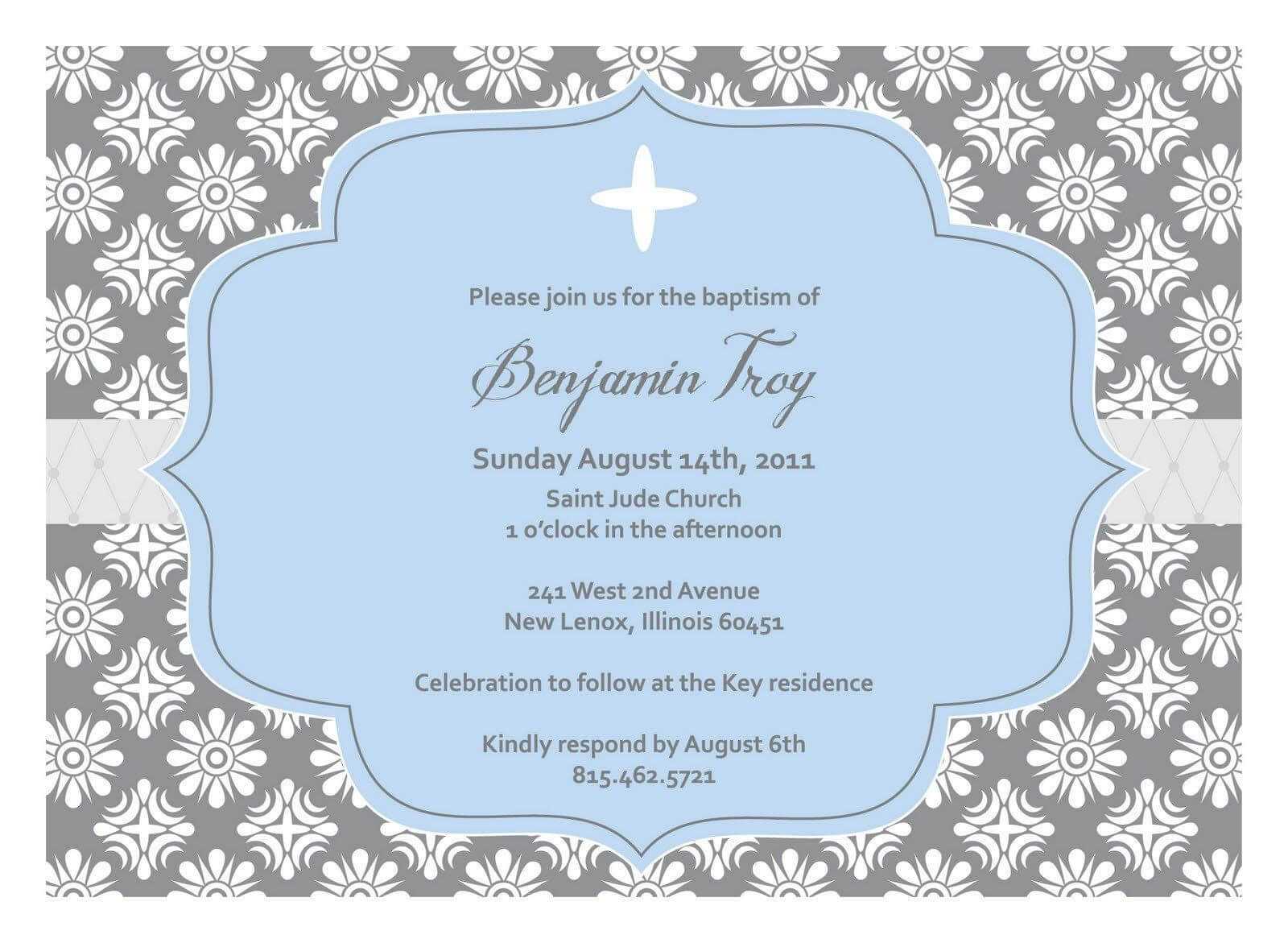 Christening Invitation Blank Template | Baptism Invitations Within Blank Christening Invitation Templates