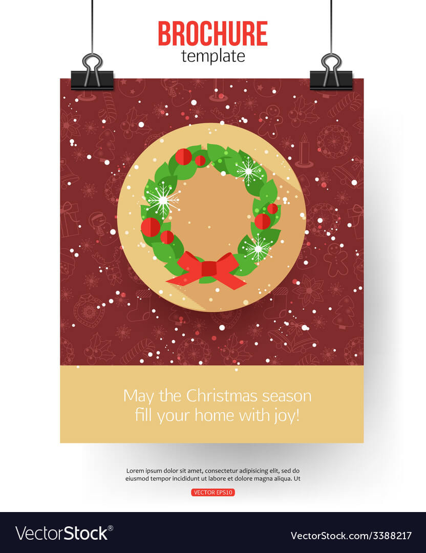 Christmas Brochure Template Abstract Typographical Within Christmas Brochure Templates Free