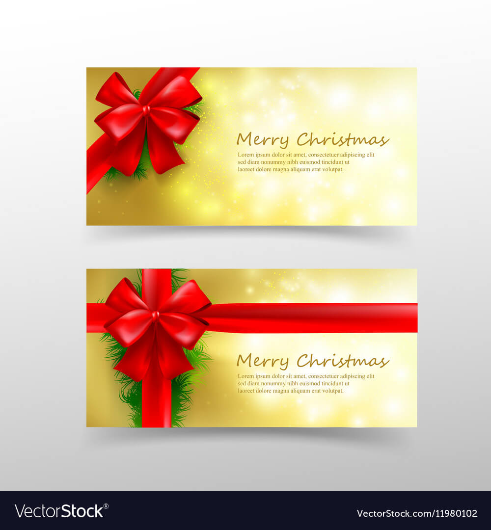 Christmas Card Template For Invitation And Gift Pertaining To Present Card Template