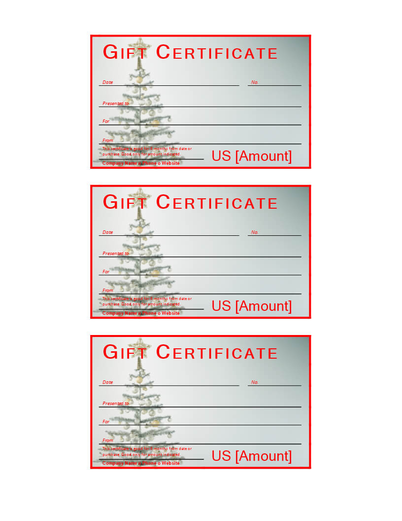 Christmas Gift Certificate Sample | Templates At For Merry Christmas Gift Certificate Templates