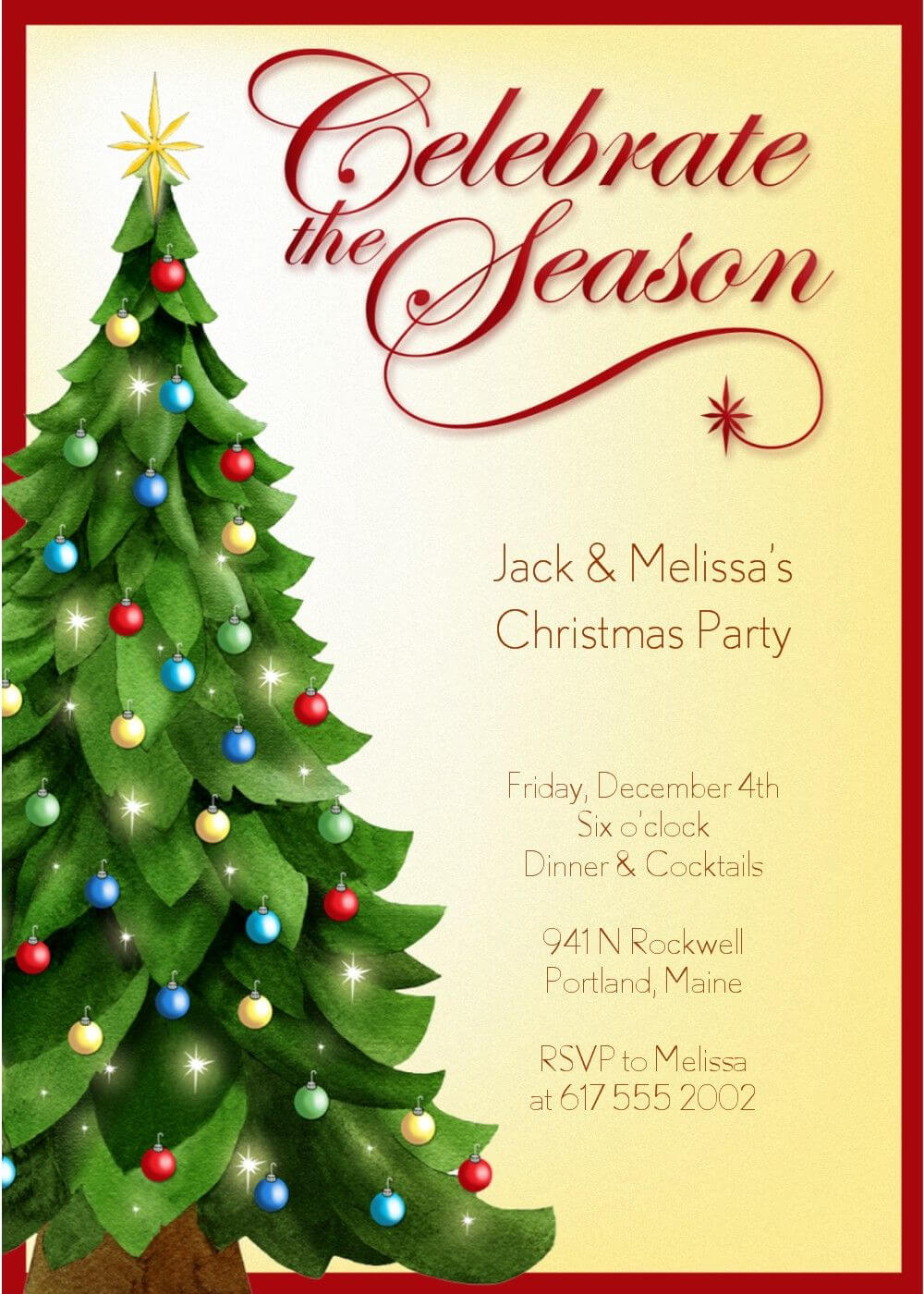 Christmas Party Invitation Template | Free Christmas For Free Christmas Invitation Templates For Word