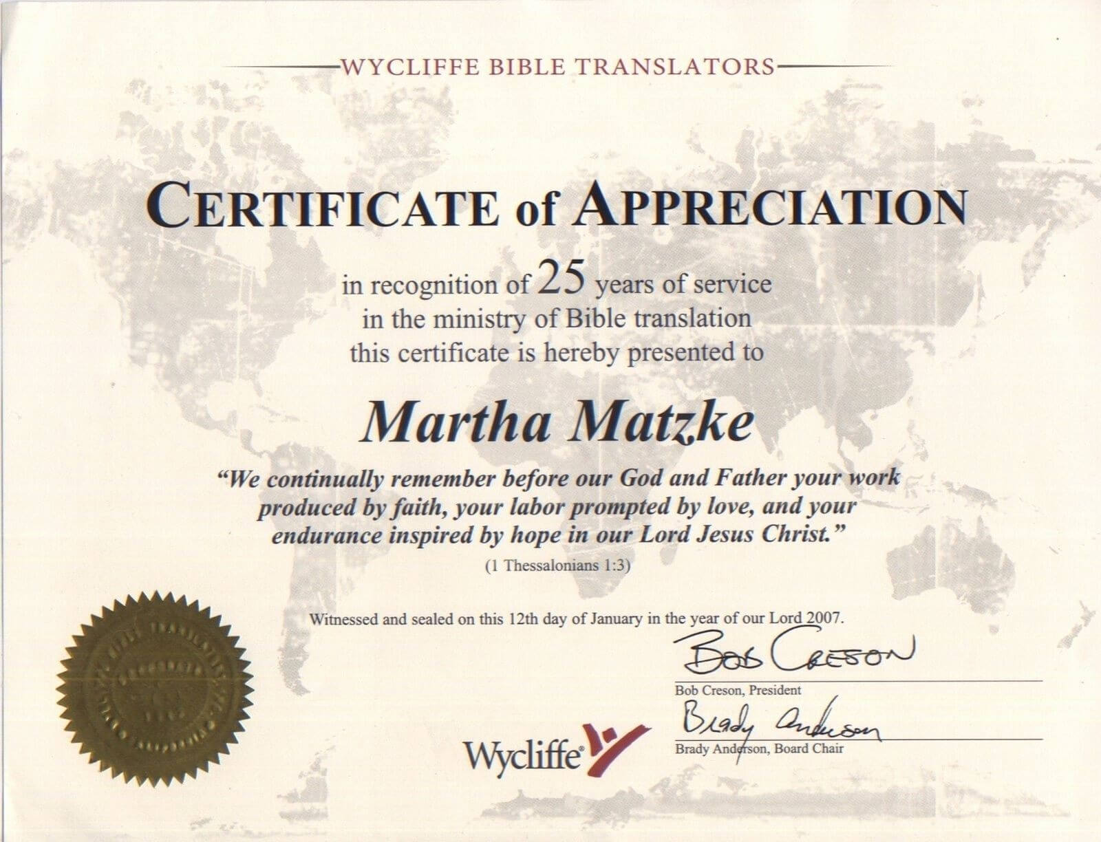 Church Certificate Of Appreciation Erin Design Template With Regard To Anniversary Certificate Template Free