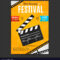 Cinema Movie Festival Poster Card Template Within Film Festival Brochure Template