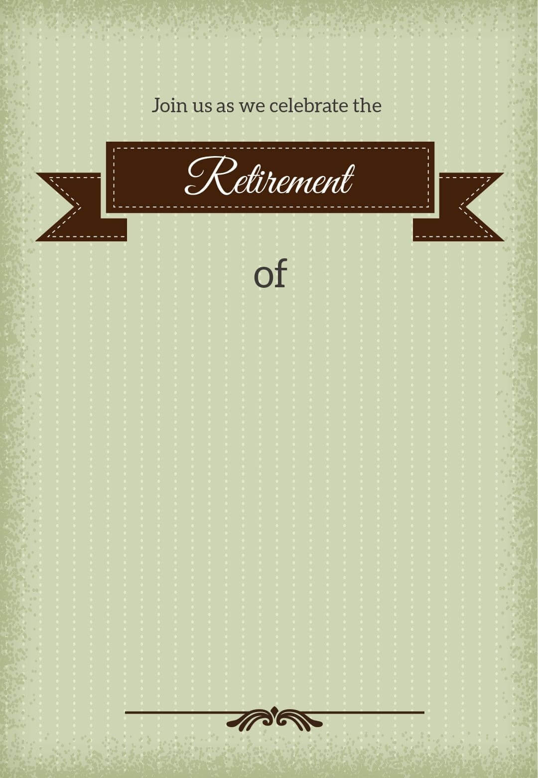 Classic Banner – Free Printable Retirement Party Invitation With Farewell Certificate Template