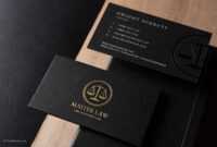 Classic Modern Black Duplex Attorney Business Card Template intended for Lawyer Business Cards Templates