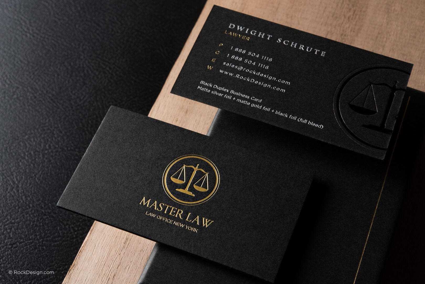 Classic Modern Black Duplex Attorney Business Card Template Intended For Lawyer Business Cards Templates