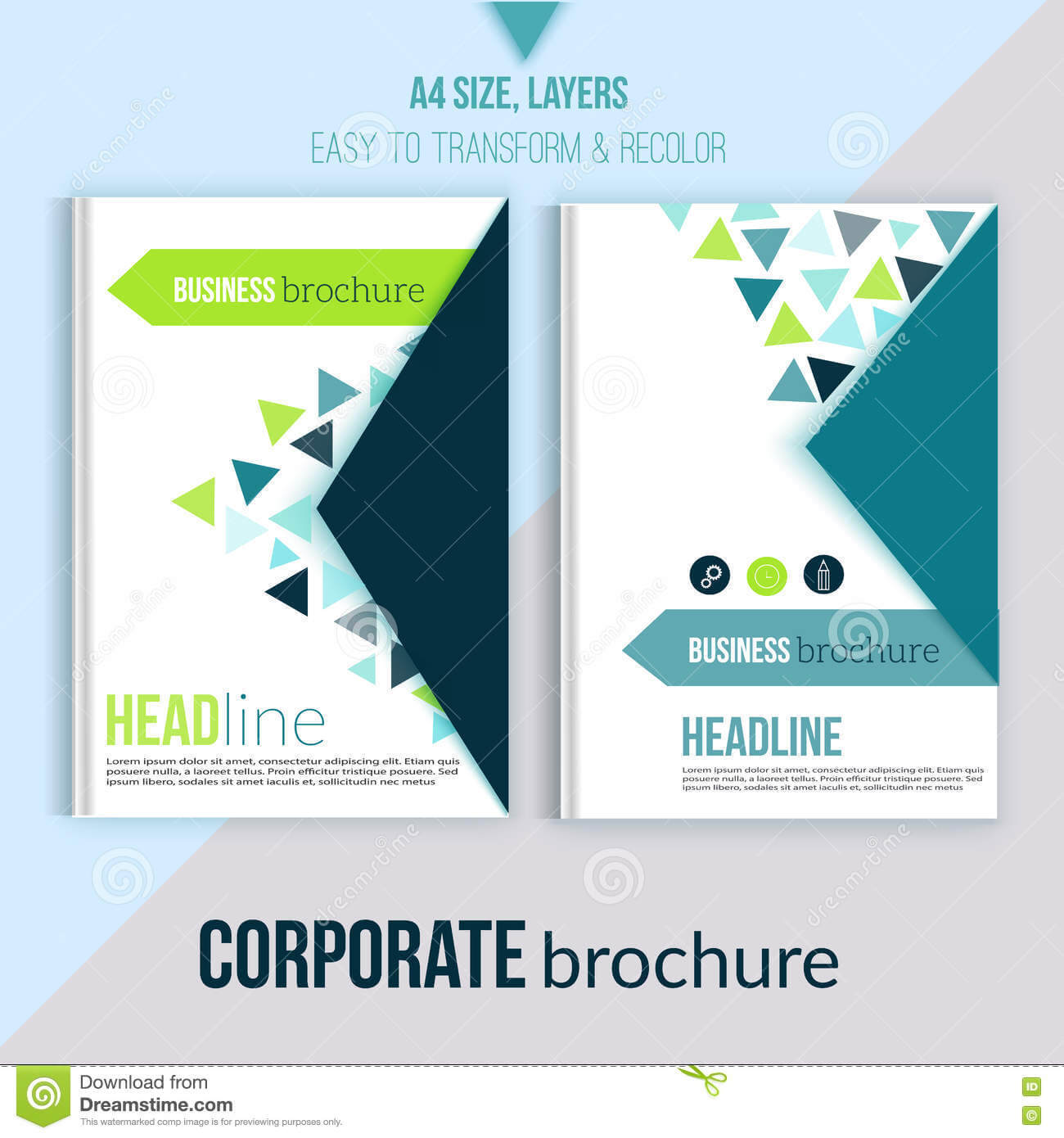 Clean Brochure Design, Annual Report, Cover Template With Cleaning Brochure Templates Free
