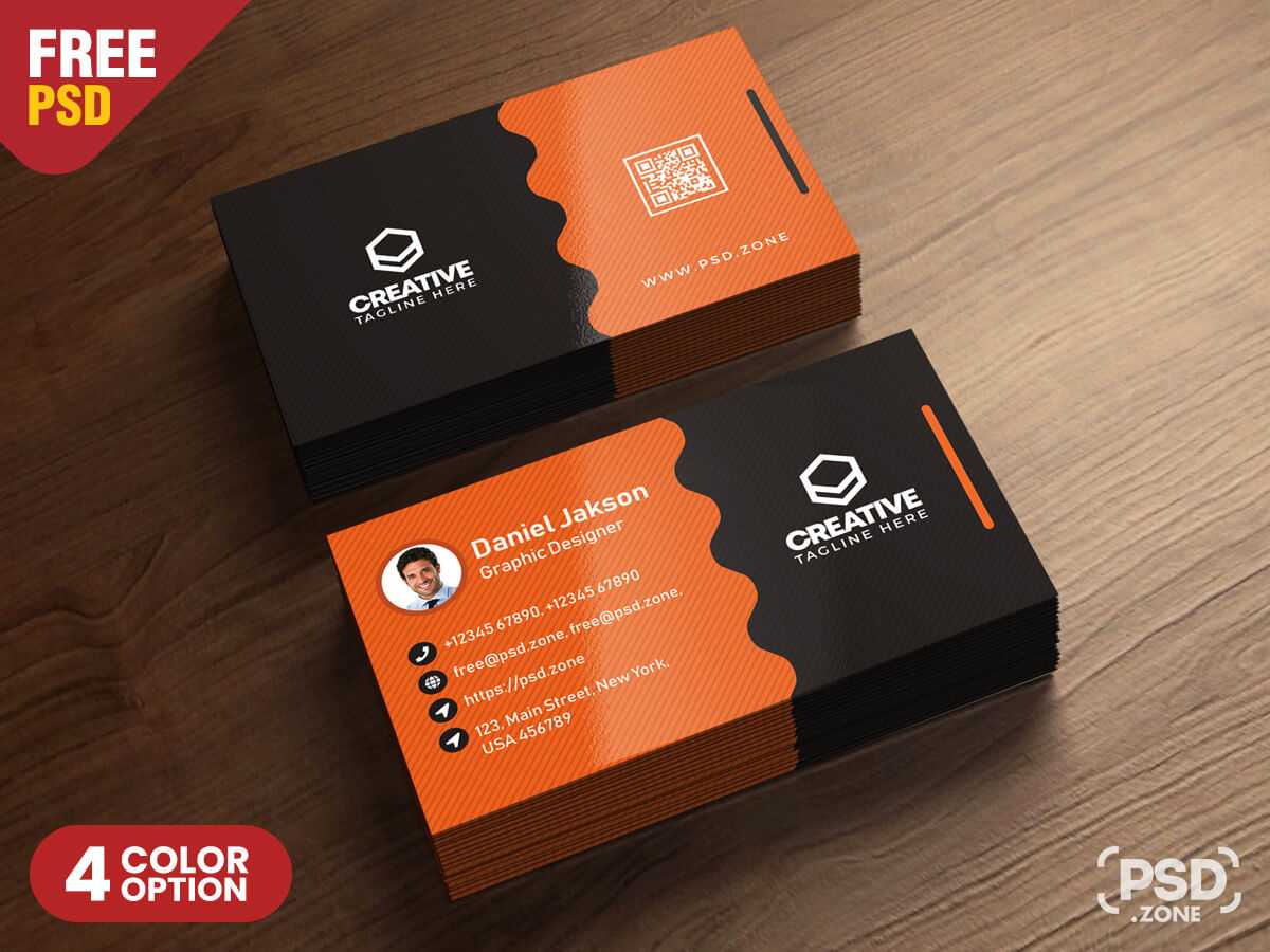 Clean Business Card Psd Templates - Psd Zone In Calling Card Psd Template