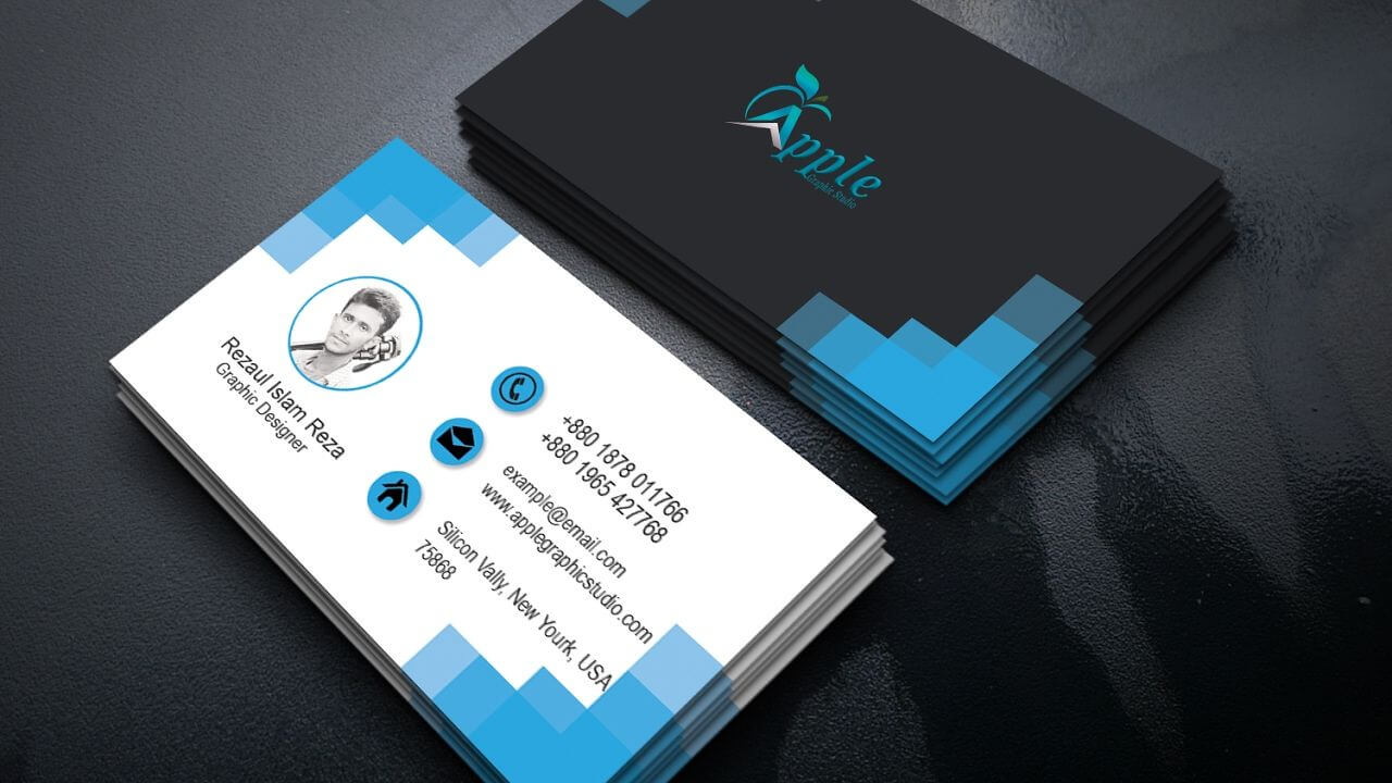 Clean Modern Business Card Design — Photoshop Tutorial For Create Business Card Template Photoshop