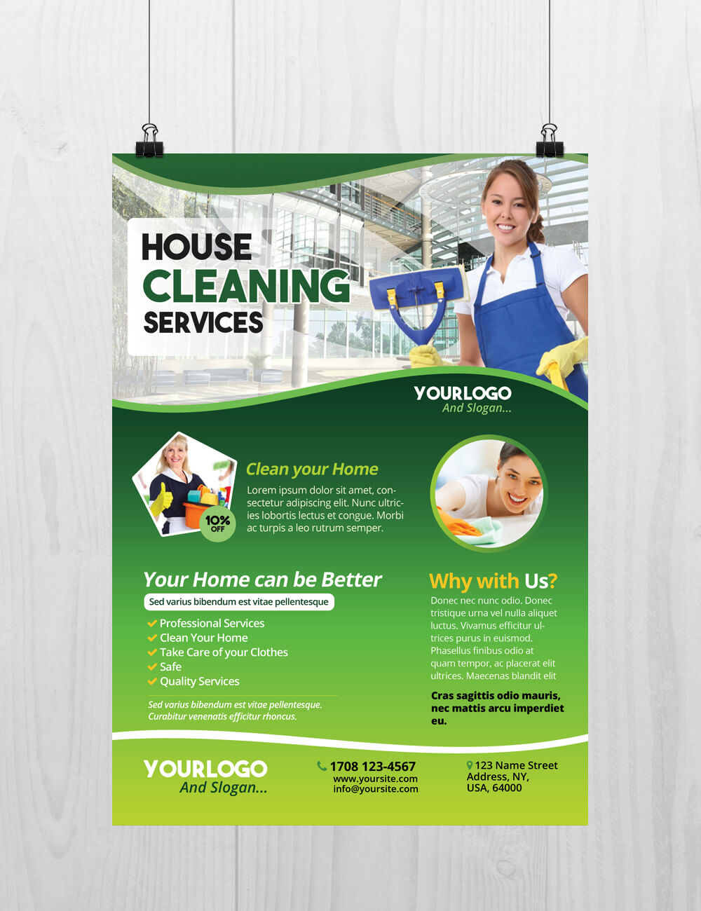 Cleaning Services – Download Free Psd Flyer Template – Free In Cleaning Brochure Templates Free