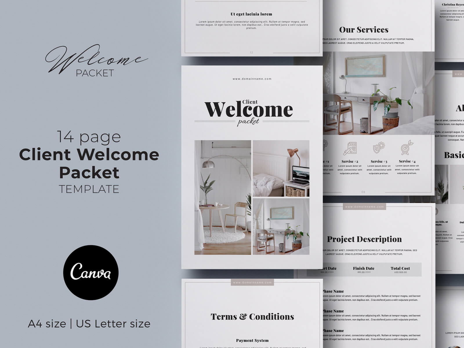 Client Welcome Packet Canva Templateolga Davydova On Regarding Welcome Brochure Template