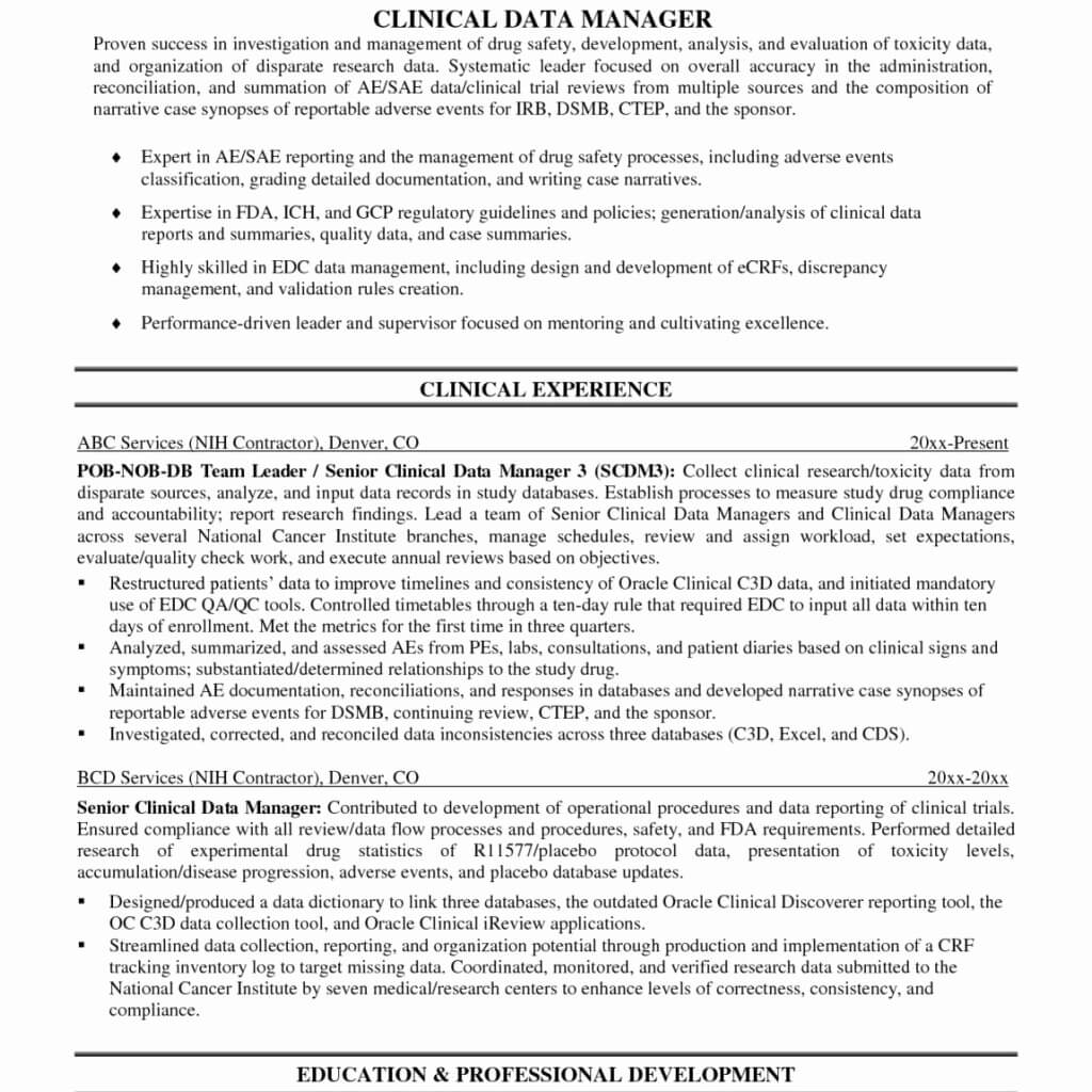 Clinical Data Manager Cover Letter Resume Unique Templates For Dsmb Report Template