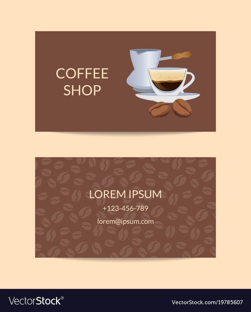 Coffee Shop Or Company Business Card Intended For Coffee Business Card Template Free