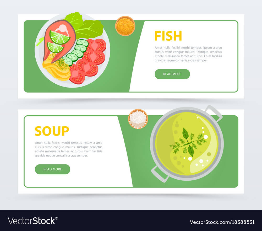 Colorful Horizontal Food Banner Template Inside Food Banner Template