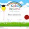 Colorful Kids Summer Camp Diploma Certificate Template In Within Children's Certificate Template