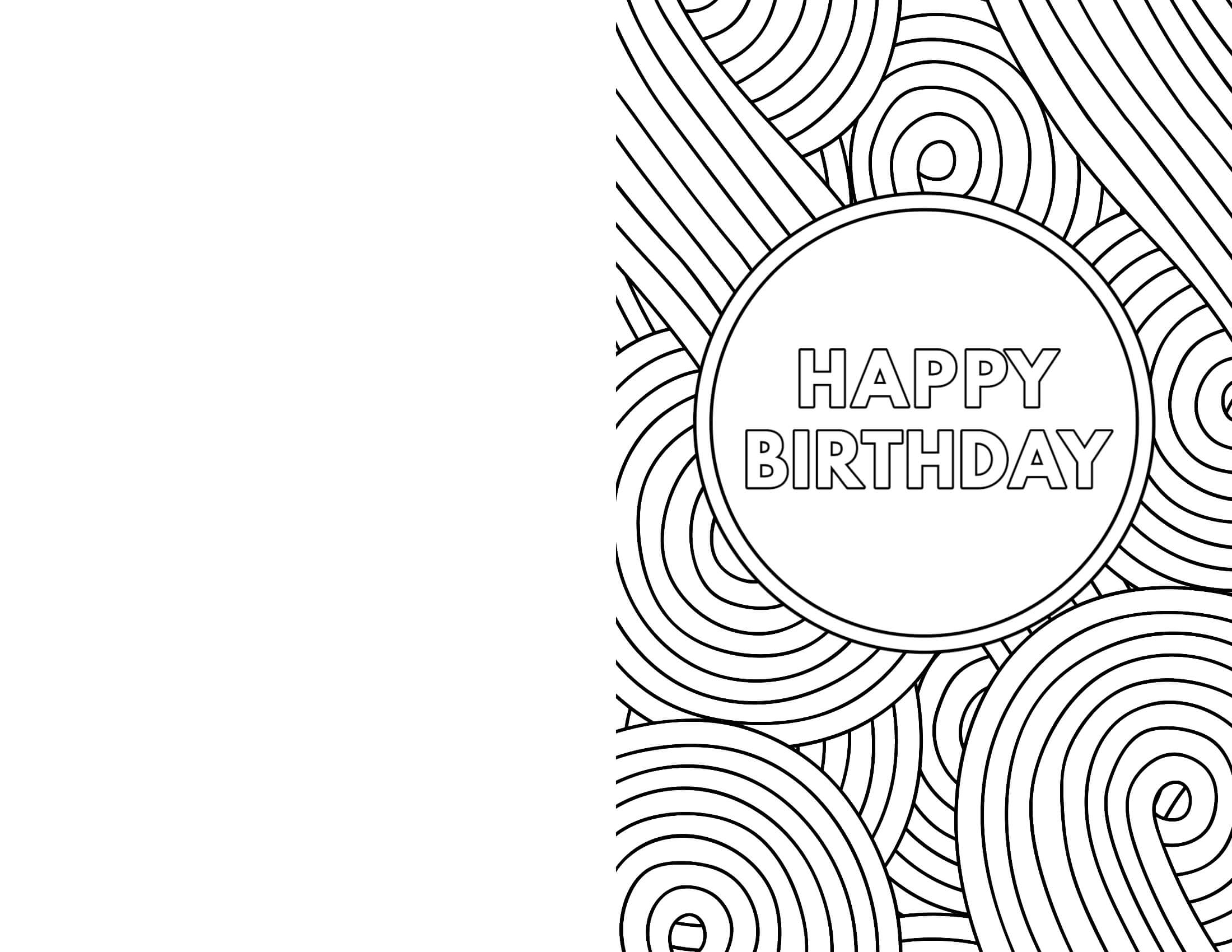 Coloring Book : Birthday Coloring Cards Freentable With Throughout Foldable Birthday Card Template