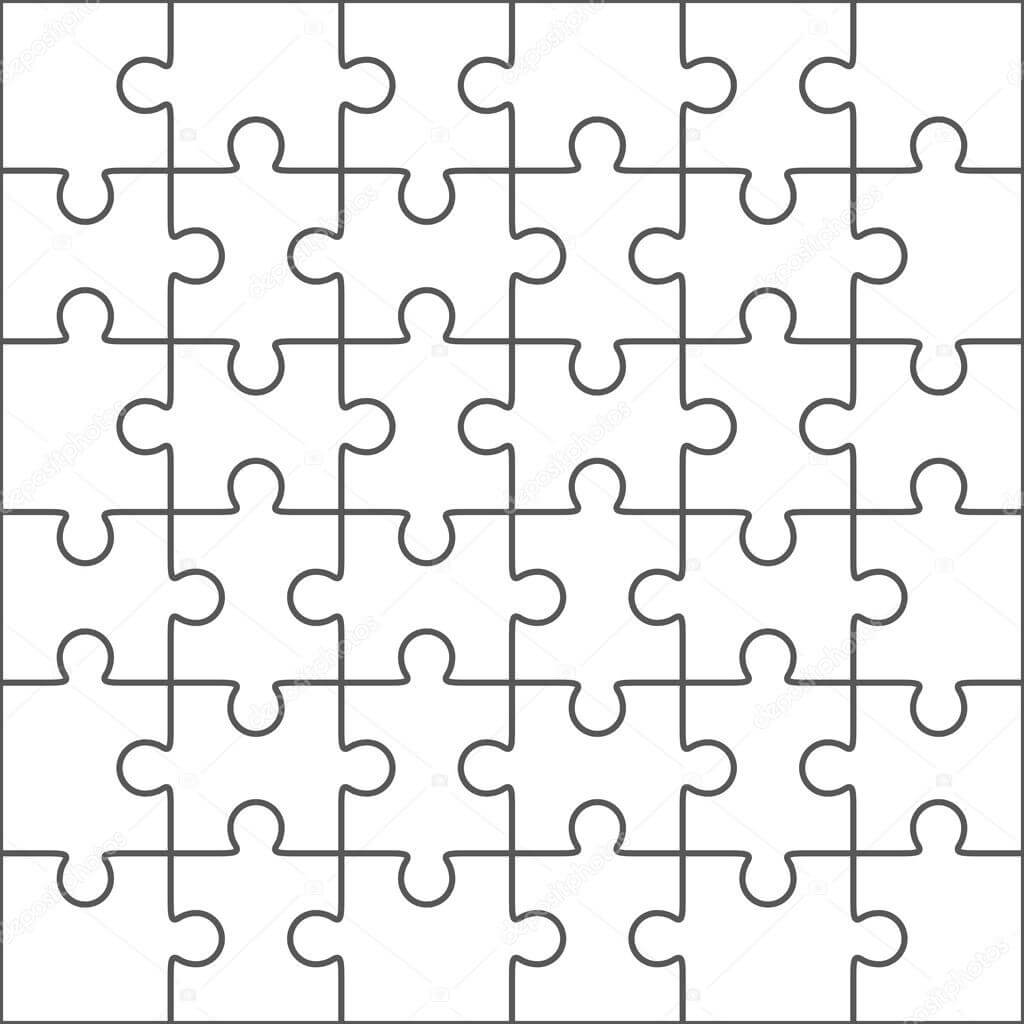 Coloring Book : Jigsaw Puzzle Blank Template Pieces Stock With Regard To Blank Jigsaw Piece Template