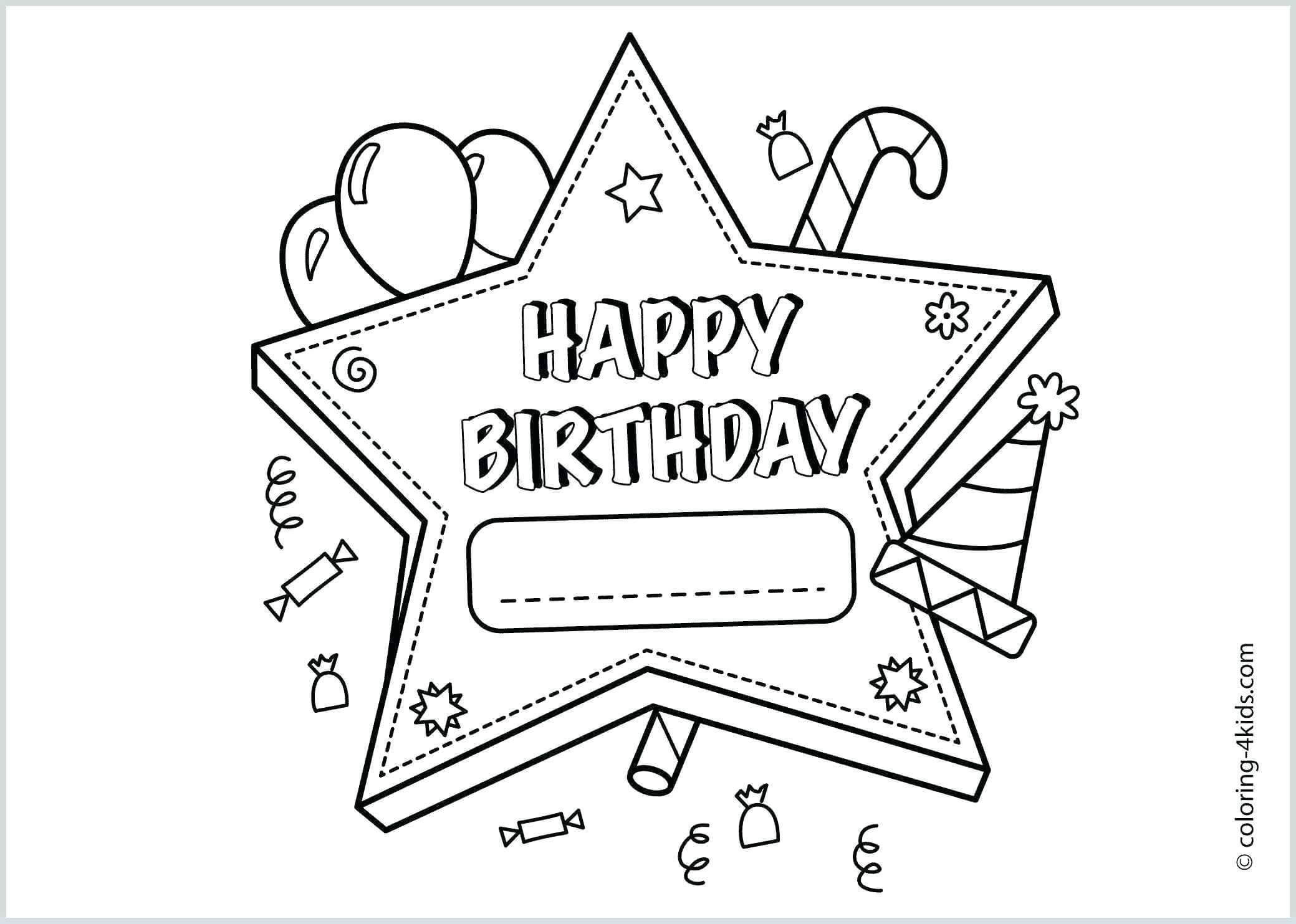 Coloring ~ Printable Birthday Coloring Pages Amazing Card With Regard To Template For Cards To Print Free