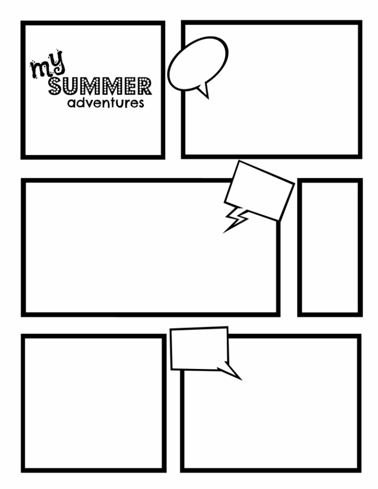Comic Strips pdf Comic Strip Template Comic Book Template Throughout 