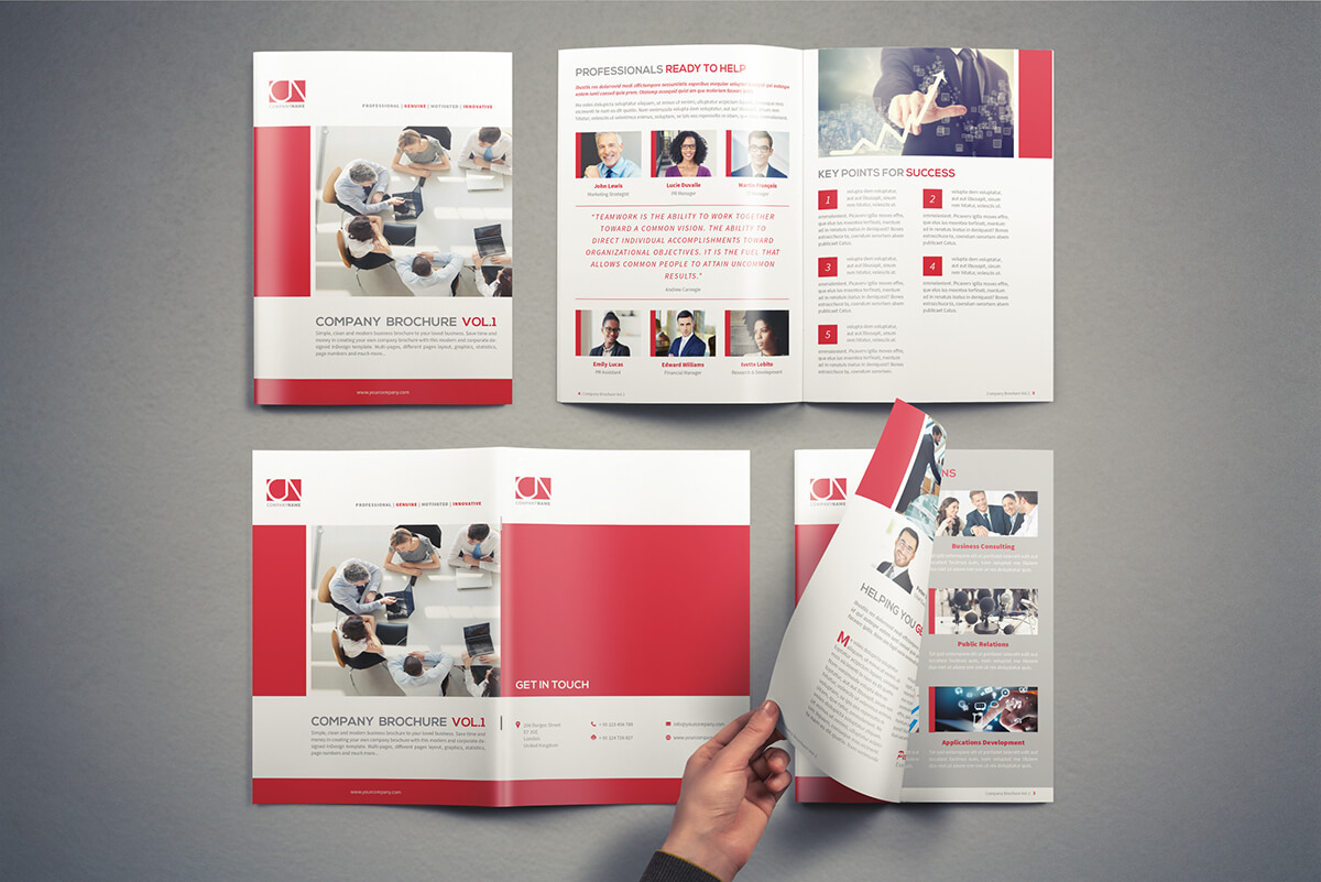 Company Brochure Template Vol.1 On Student Show Inside Student Brochure Template