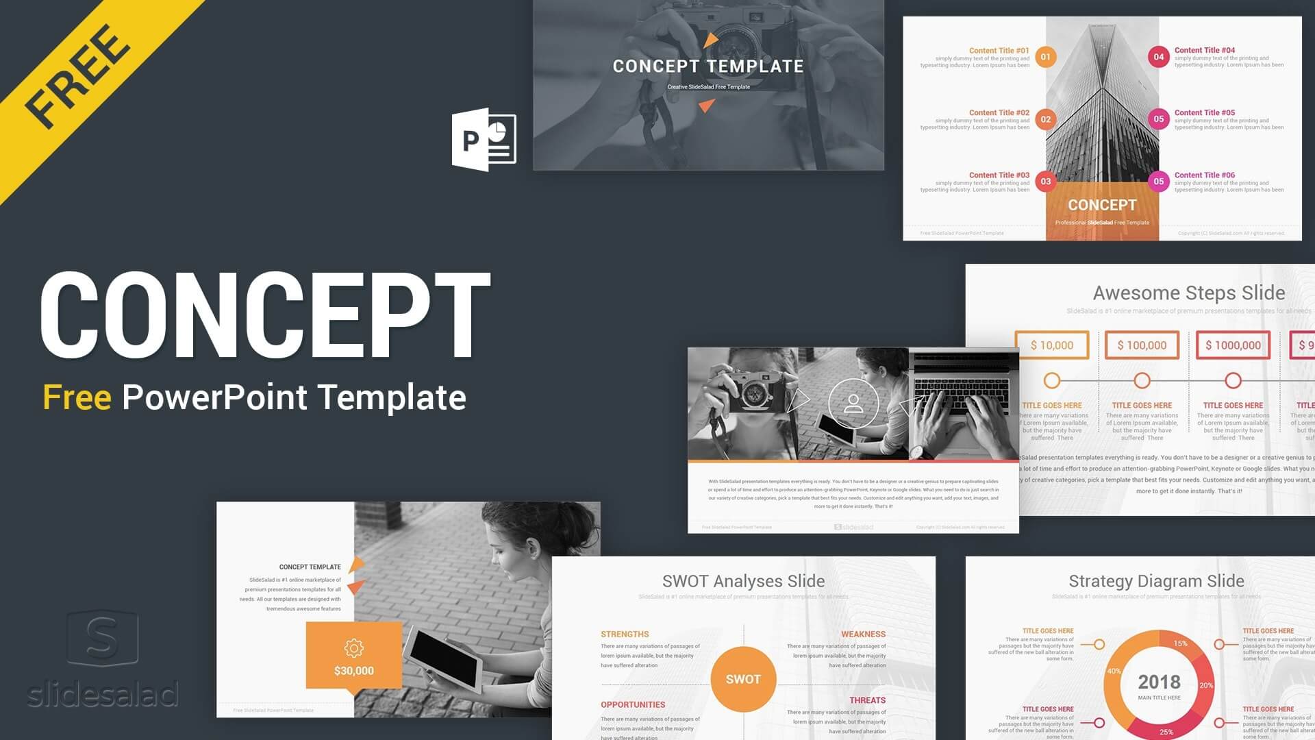 Concept Free Powerpoint Presentation Template – Free Within Powerpoint Slides Design Templates For Free