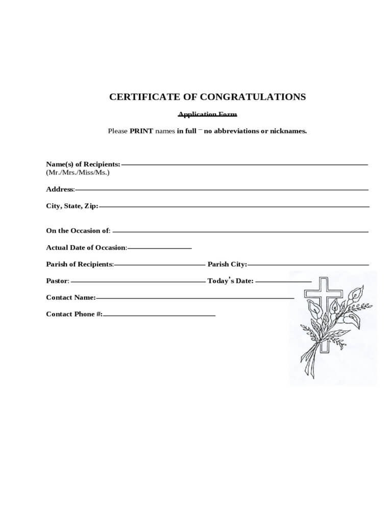 Congratulations Certificate – 4 Free Templates In Pdf, Word Throughout Congratulations Certificate Word Template