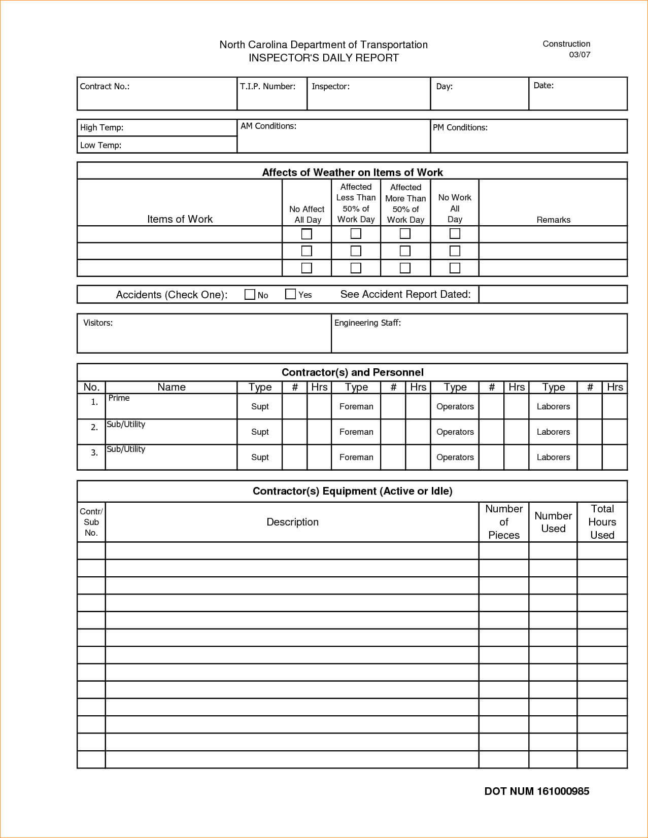 Construction Daily Report Template Form Free Word Pdf Throughout Closure Report Template
