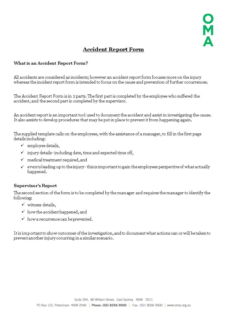 Construction Job Site Incident Report Form | Templates At Pertaining To Investigation Report Template Doc
