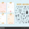 Cookbook Design Template | Modern Recipe Card Template Set Intended For Recipe Card Design Template