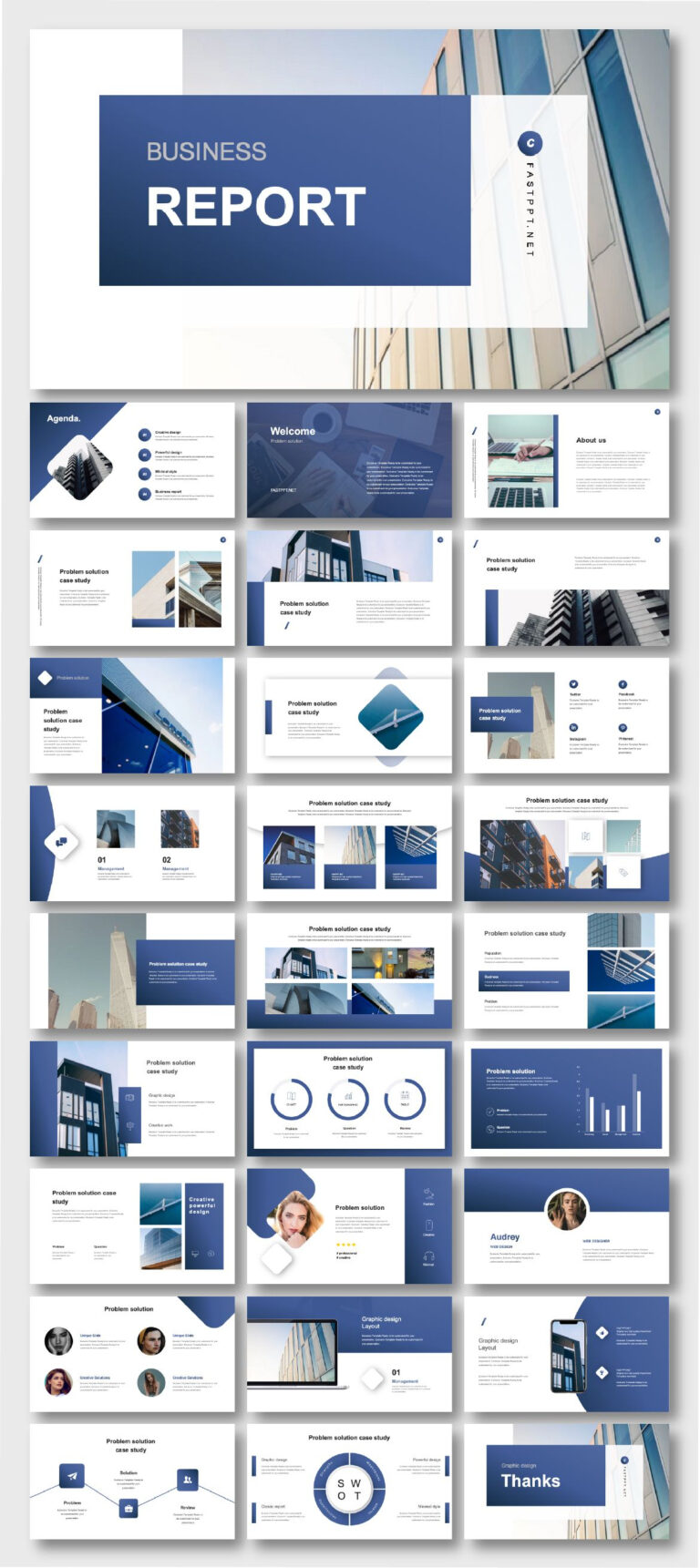 Cool & Modern Blue Business Presentation Template For University Of ...