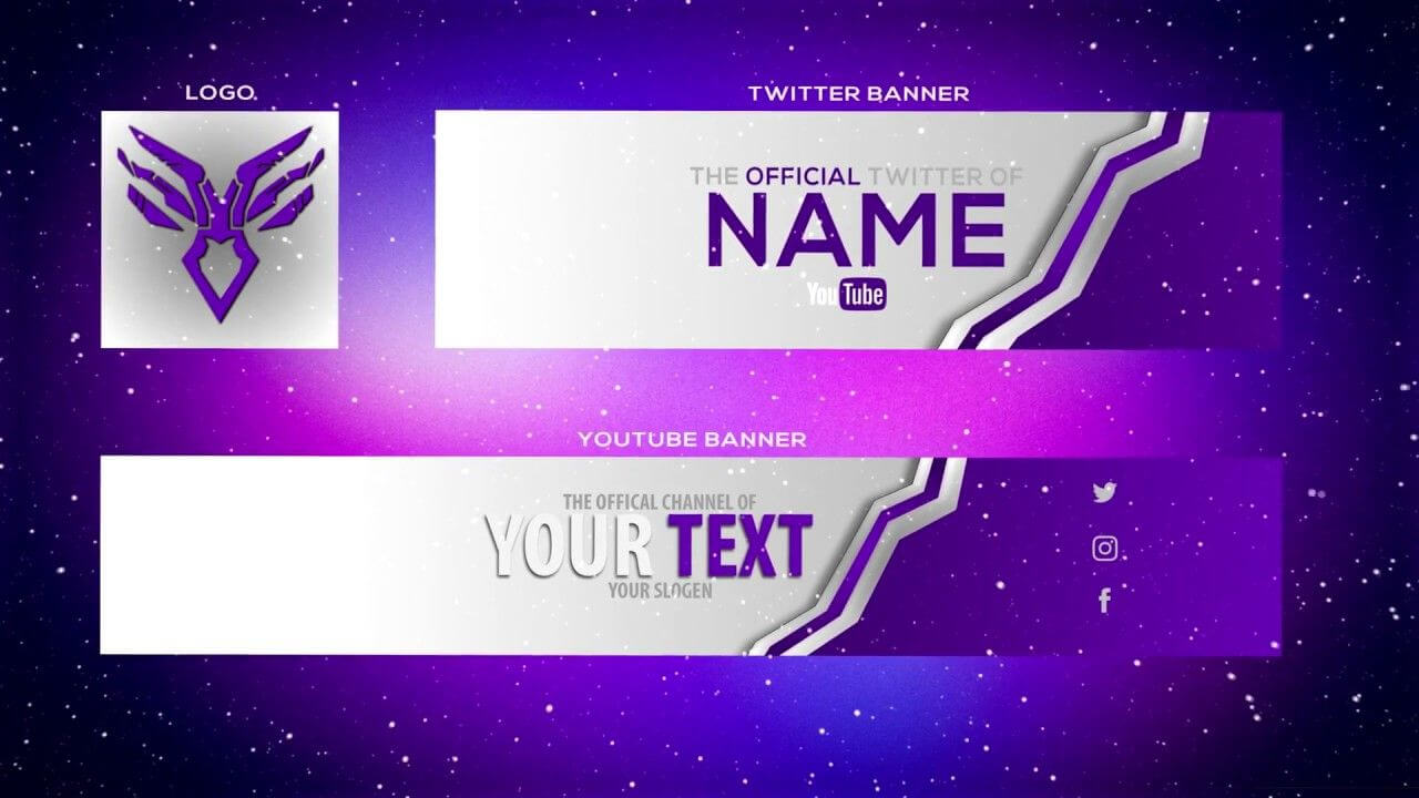 Cool Yt Banner Templates | Youtube Banner Template, Youtube For Twitter Banner Template Psd