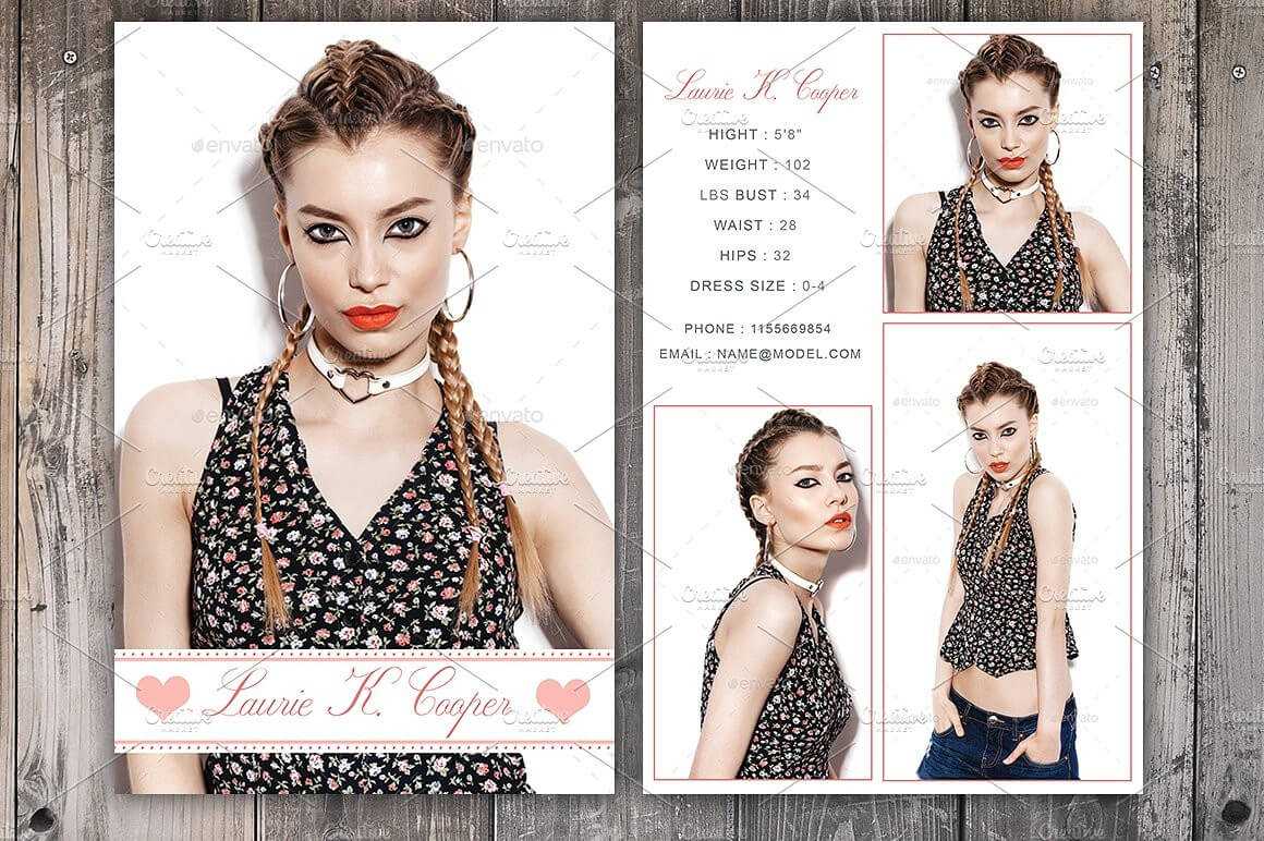 Cool Zed Cards Get Free Comp Card Photoshop Templates On Pertaining To Model Comp Card Template Free