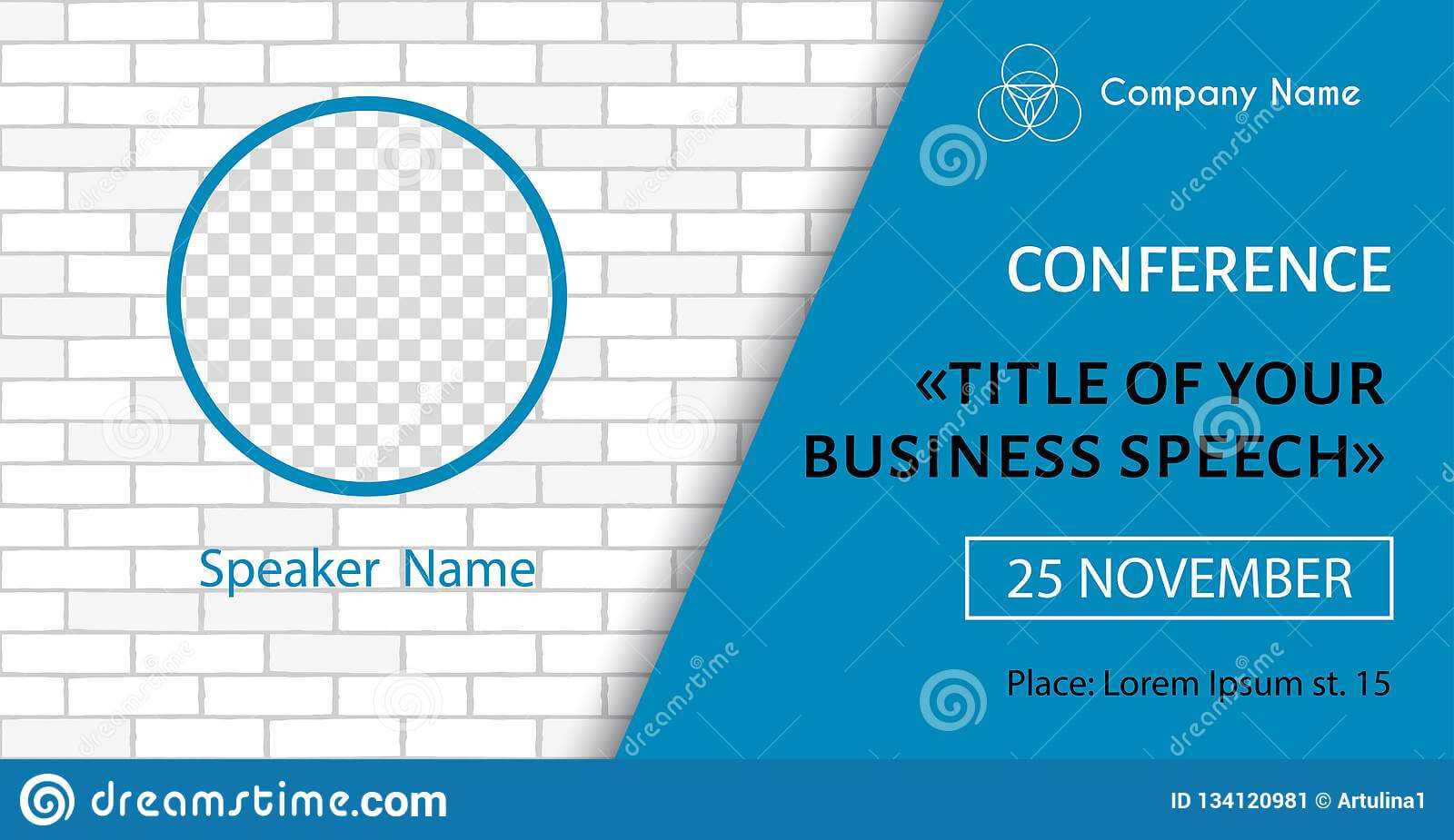 Corporate Announcement Poster Template. Vector Flyer For Inside Event Banner Template