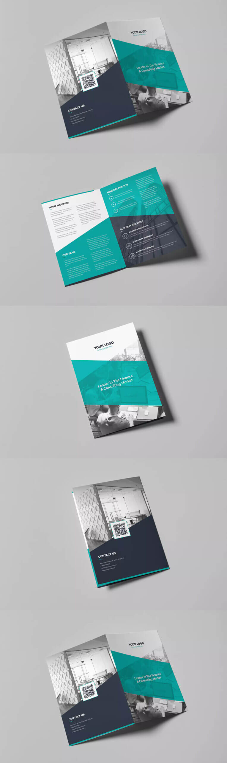 Corporate Bi Fold Brochure Template Psd A4 And Us Letter With Regard To Letter Size Brochure Template