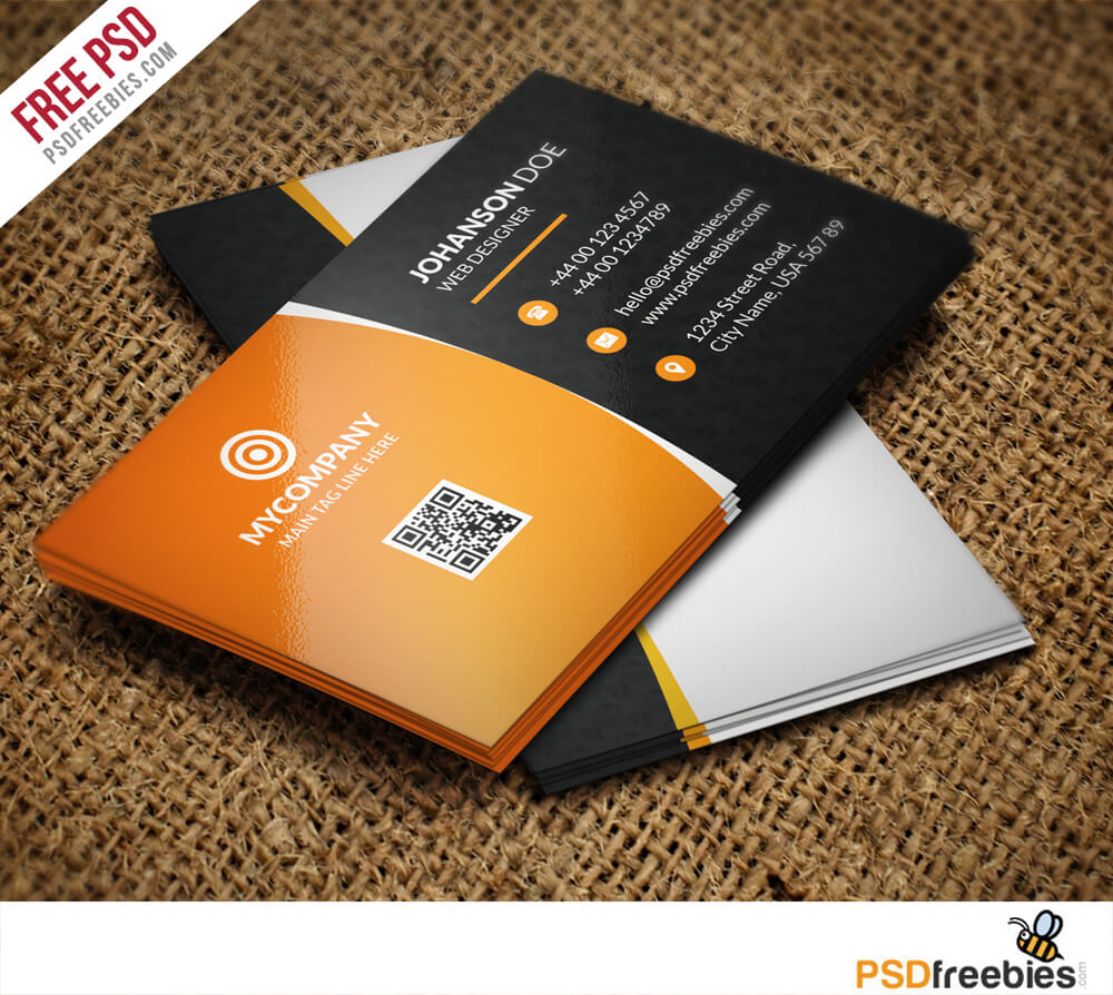 Corporate Business Card Bundle Free Psd | Psdfreebies Throughout Psd Visiting Card Templates