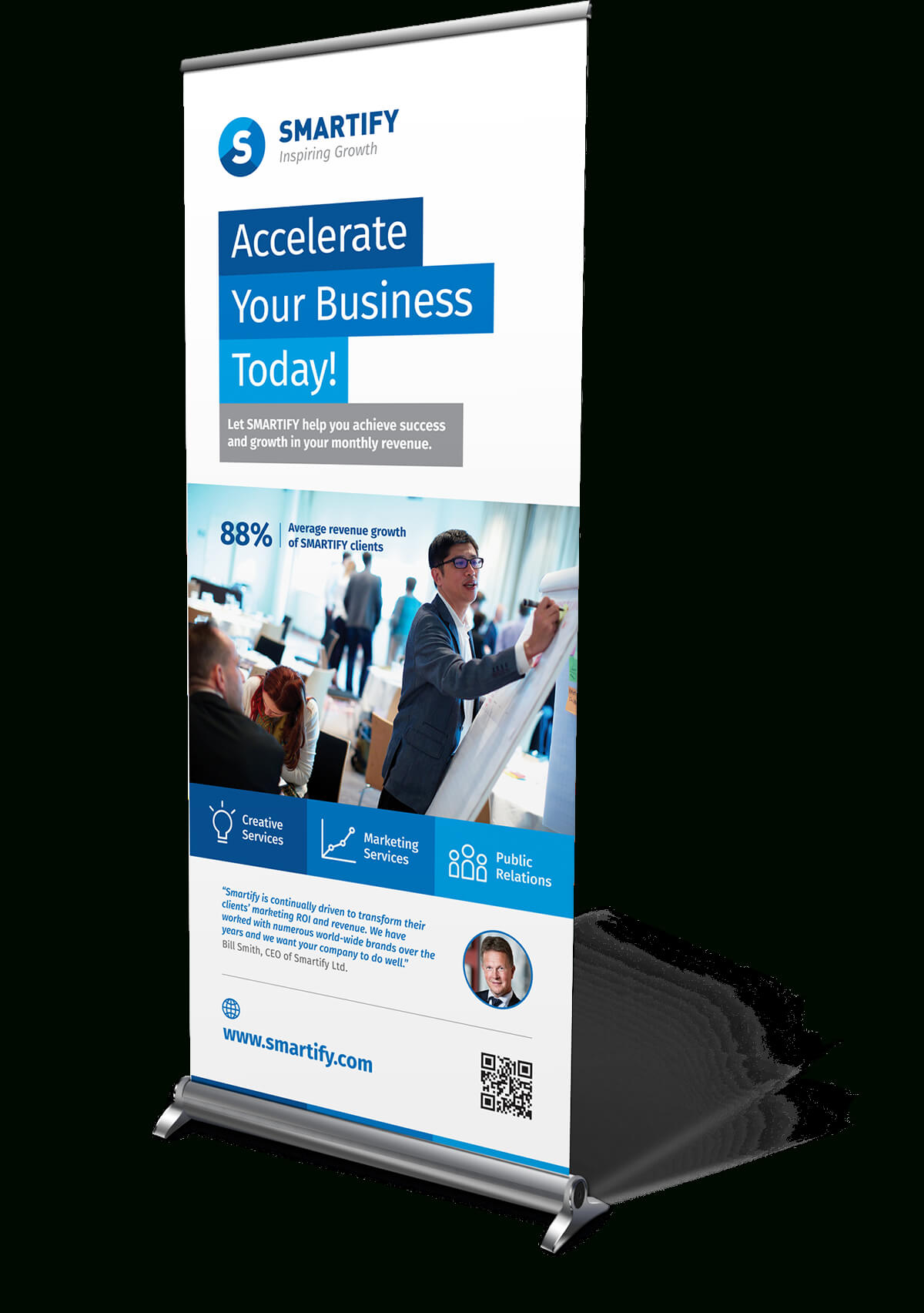 Corporate Business Roll Up Banners Template For Download In Retractable Banner Design Templates